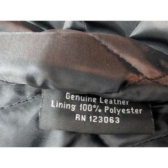 Vintage Allstate Leather Black Biker Motorcycle Jacket Men's 52 Liner Zip Heavy - Picture 10 of 13